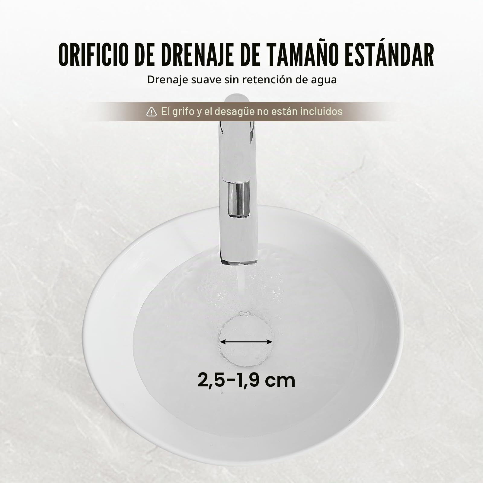 VEVOR - Fregadero ovalado, encimera de lavabo de 16 x 13.4 pulgadas, fregaderos de baño de cerámica blanca encima del mostrador, fregadero con estilo moderno, bien empaquetado para baño, hotel,