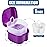 KISEER Purple Denture Bath Case Cup Box Holder Storage Soak Container with Strainer Basket for Travel Cleaning