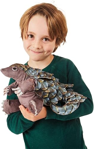 Miniatura 4 de Folkmanis Marioneta de mano Pangolin, marrón