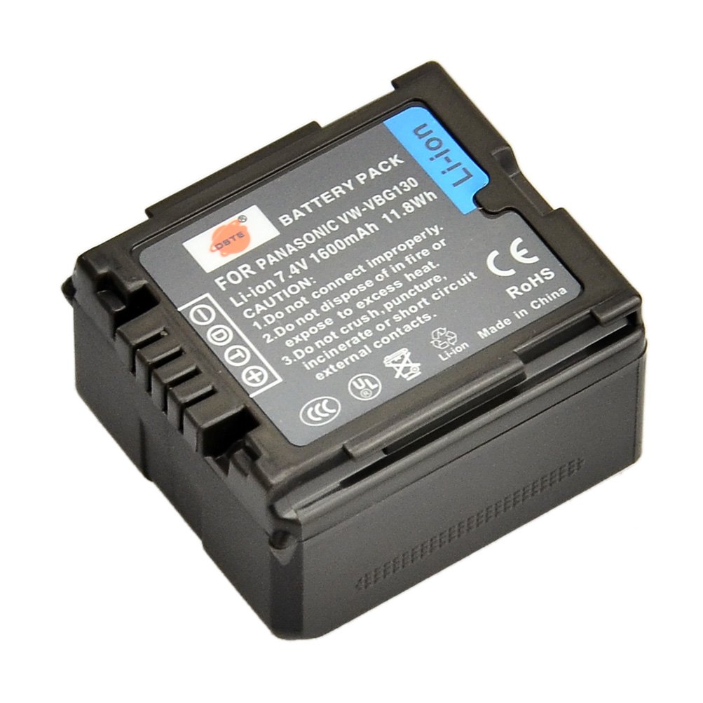 DSTE 2-Pacco Ricambio Batteria per Panasonic VW-VBG130 AG-HMC150 HMC150P HMC150PJ HMC153MC HMC70 HMR10 HMR10A HMR10E HMR10P HSC1U HDC-DX1 DX1-S DX1EG-S DX1GK DX3 HS100 HS100GK