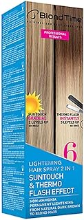 Suntouch & Thermo Flash Effect - Spray schiarente per capelli naturali da castano scuro a biondo, 200 ml
