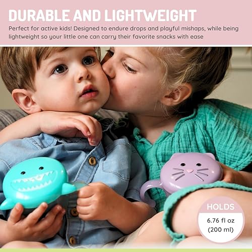 Miniatura 7 de melii Recipiente de aperitivos de animales con trampa para dedos, gato, para niños pequeños, niños y adultos