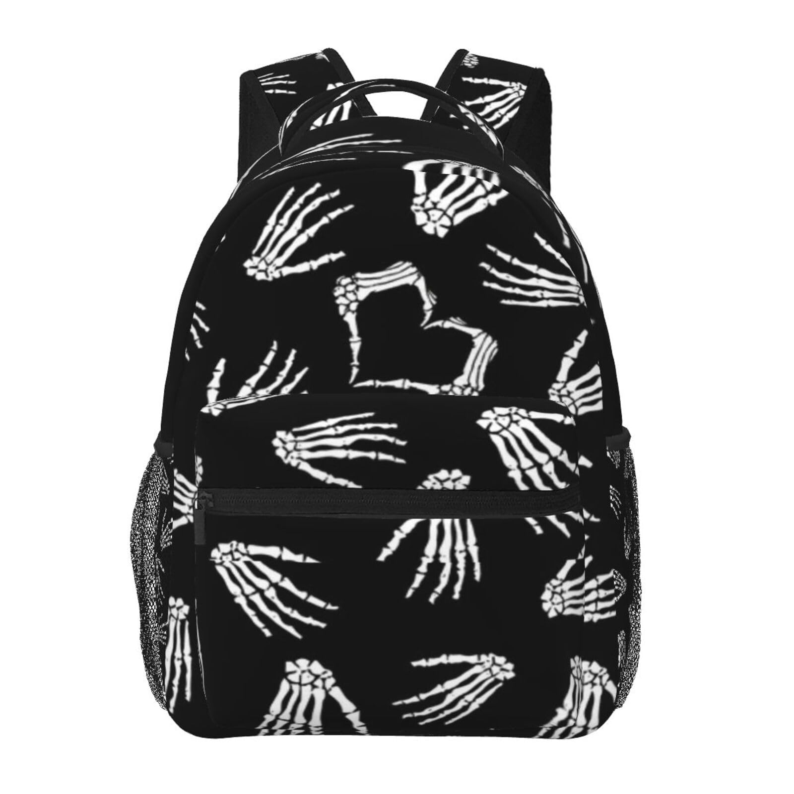 PRyLqKS Gothic Goth Horror Backpack,Fashion Bat Pattern Daypack Computer Backpacks Bookbag for Men Women