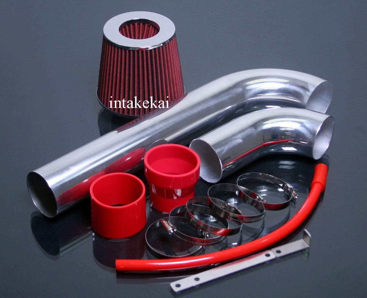 INTAKEKAI Performance Air Intake (Compatible with 1997-2004 JEEP WRANGLER 4.0 4.0L I6 & 1997-2002 JEEP WRANGLER 2.5 2.5L L4 MODELS) (RED)