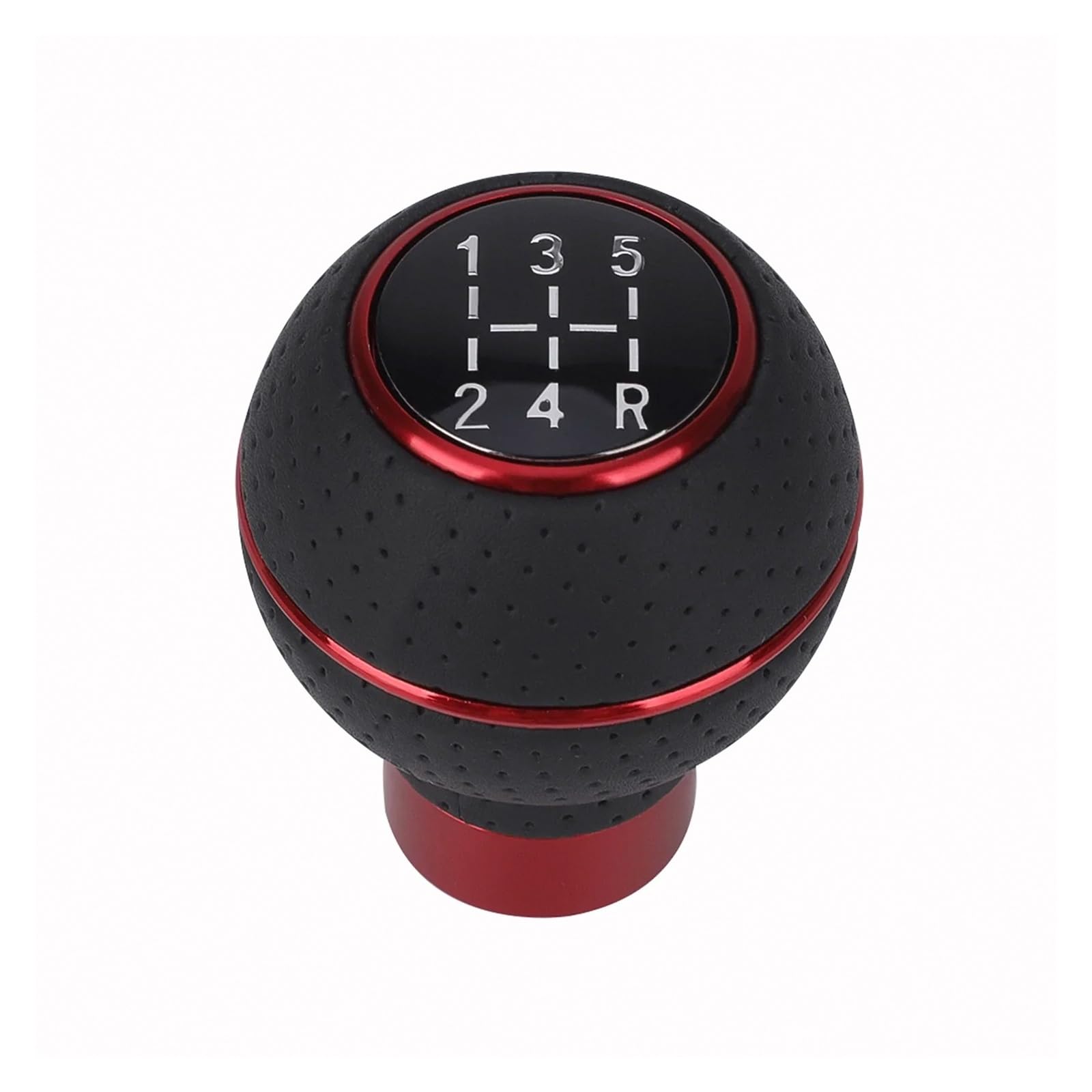 Mkgkacvcpt Red Gear Stick Knob For Universal Leather/Aluminium Stylish