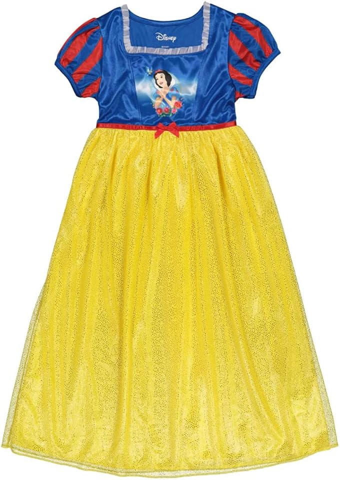 Disney Girls' Princess Fantasy Gown Nightgown, LOVELY SNOW WHITE, 4T
