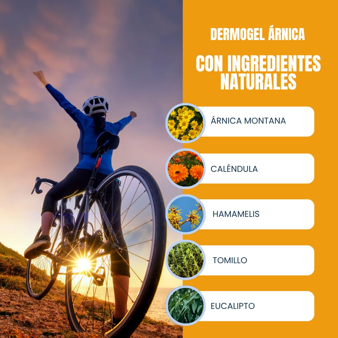 QKnatur GEL CREMA ARNICA MONTANA - 300 ml - Acción Intensa y efecto Frio, Ideal para Masajes Musculares y de Articulaciones - Alto contenido en extracto de Árnica, de Caléndula, Hamamelis