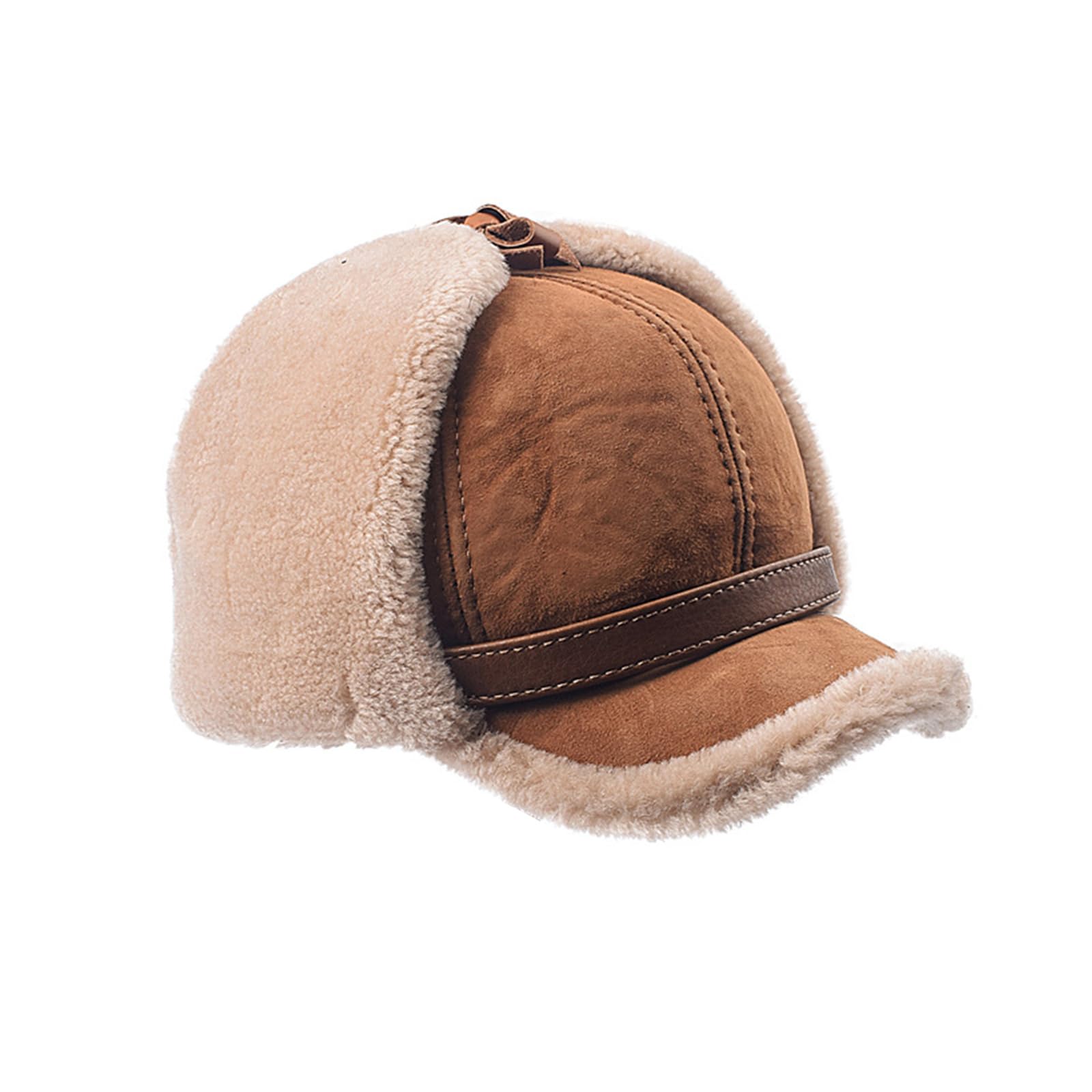 Gorro con solapa para las orejas, para deportes al aire libre, gorras, calavera, resistente al viento, senderismo, esquí, gorras, gorras, gorras, lana de oveja gruesa