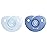 Philips AVENT Soothie Heart Pacifier 3-18m, Blue/Light Blue, 2 Pack, SCF099/11