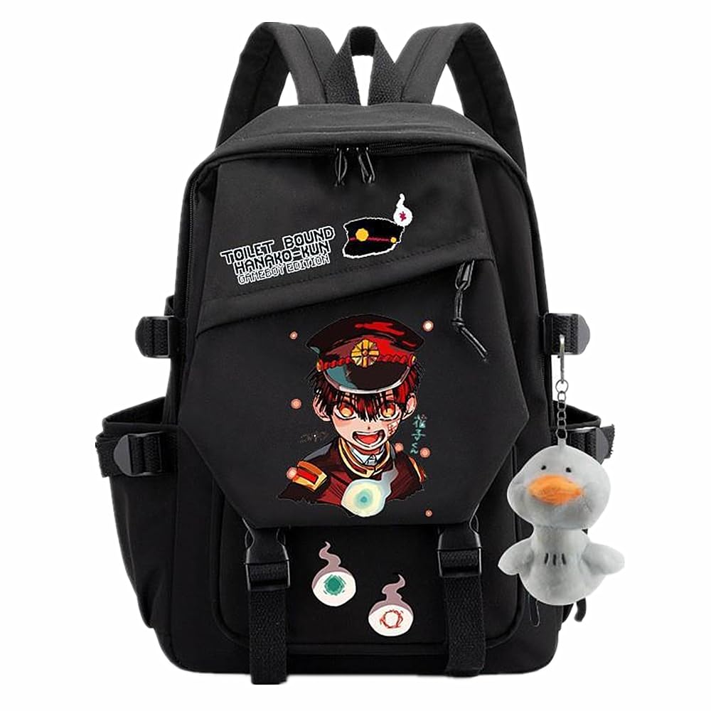 Charous Anime Manga Toilet-bound Hanako-kun Nylon Backpack Cartoon School College Bag for Yugi Amane Fans Cosplay Gift
