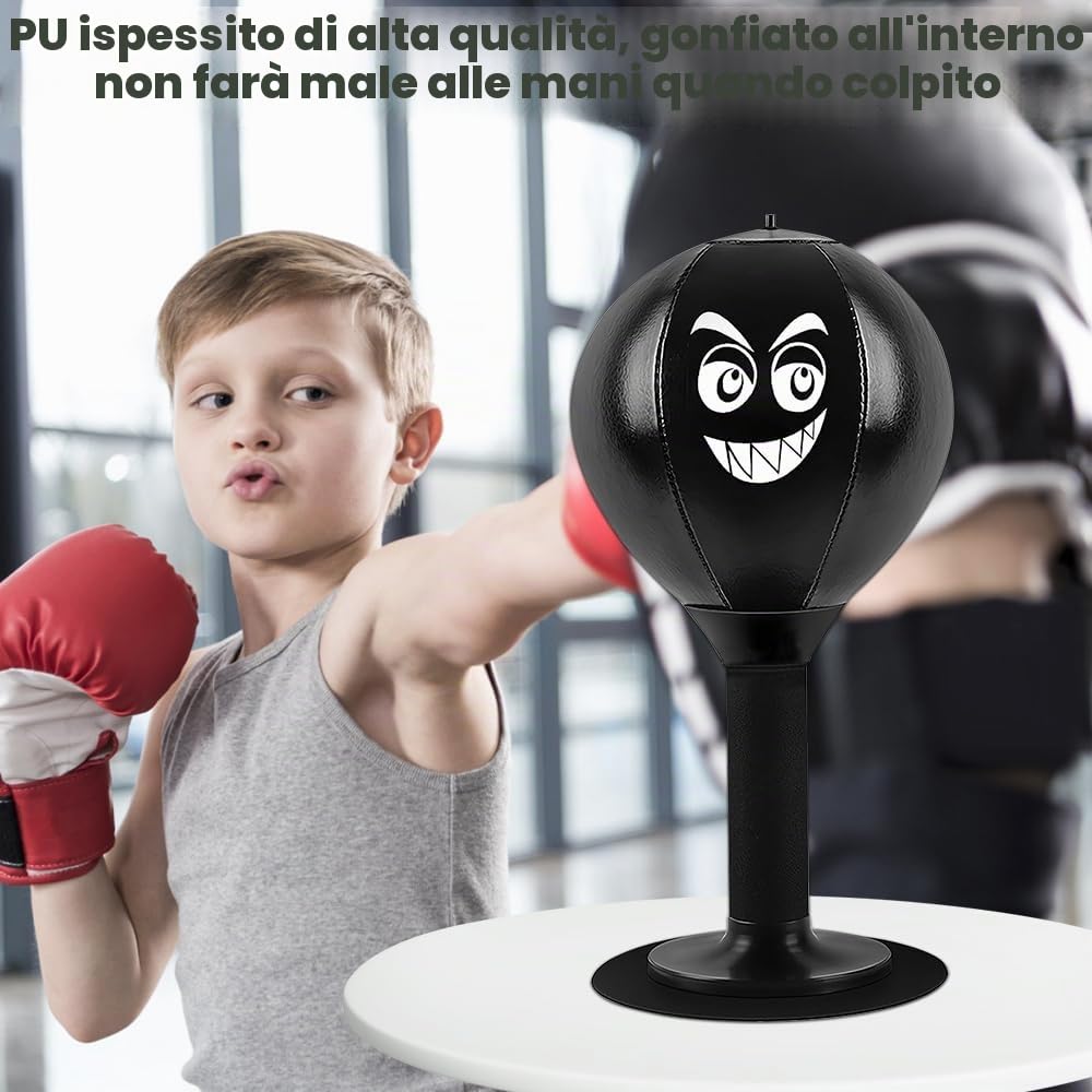 Punching ball tavolo ufficio punching ball con ventosa, resistente palla Rage Bag Desktop Punching Bag Mini sacco da boxe per attività a casa e in ufficio per alleviare lo stress