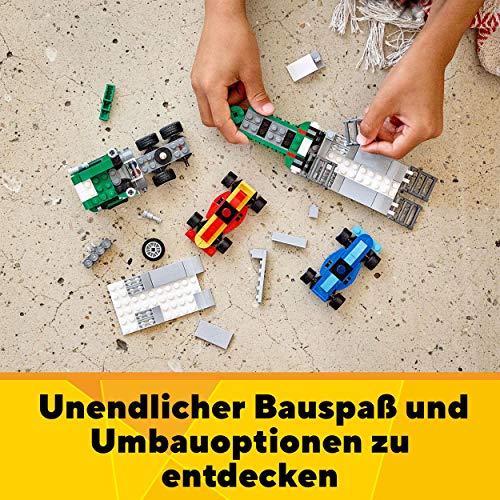 LEGO 31113 Creator 3-In-1 Rennwagentransporter Spielzeug LKW mit Anhänger, Kran und Boot, Rennwagen Autotransporter, Spielzeugauto für Kinder ab 7 Jahre – Bild 4