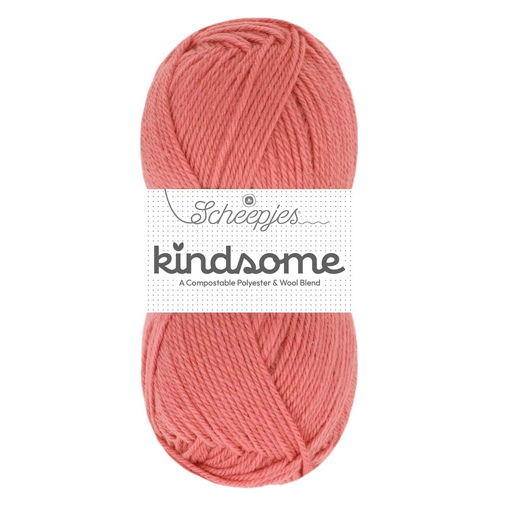 Scheepjes Kindsome (150m) Sport Weight Yarn - Wool-Blend, for Blankets, Cuddly Toys, Baby and Kid's Clothing, 708 Vintage Rose, 1 x 50g