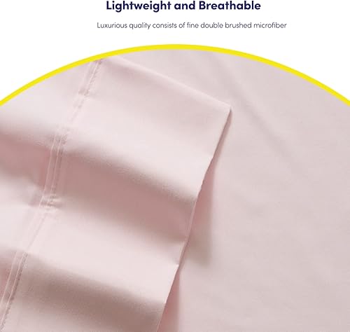 Miniatura 6 de Juego de sábanas cortas para autocaravana tamaño Queen, 6 piezas de 1500 hilos de microfibra cepillada fina con bolsillos profundos, fundas de