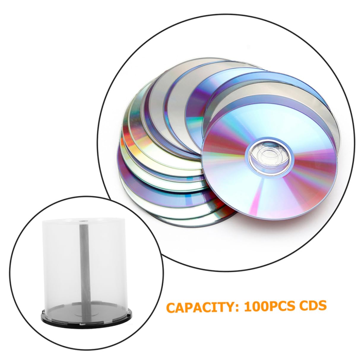 Yardenfun 4 Pièces Étagères à CD Plastique Réutilisables Boîtes de Rangement pour CD Dvd pour Étagère ou Plan de Travail