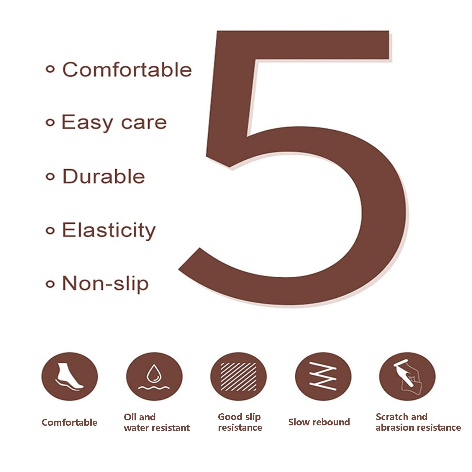 Tappetino Da Cucina Tappeti In Memory Foam Anti-fatica Tappeto Impermeabile Antiscivolo Facile Da Pulire Tappetino In Piedi Imbottito Spesso Per Lavello Ufficio Lavanderia ( Color : Brown , Size : 45