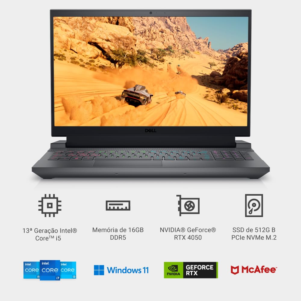 Notebook Gamer Dell G15-i1300-A46P 15.6