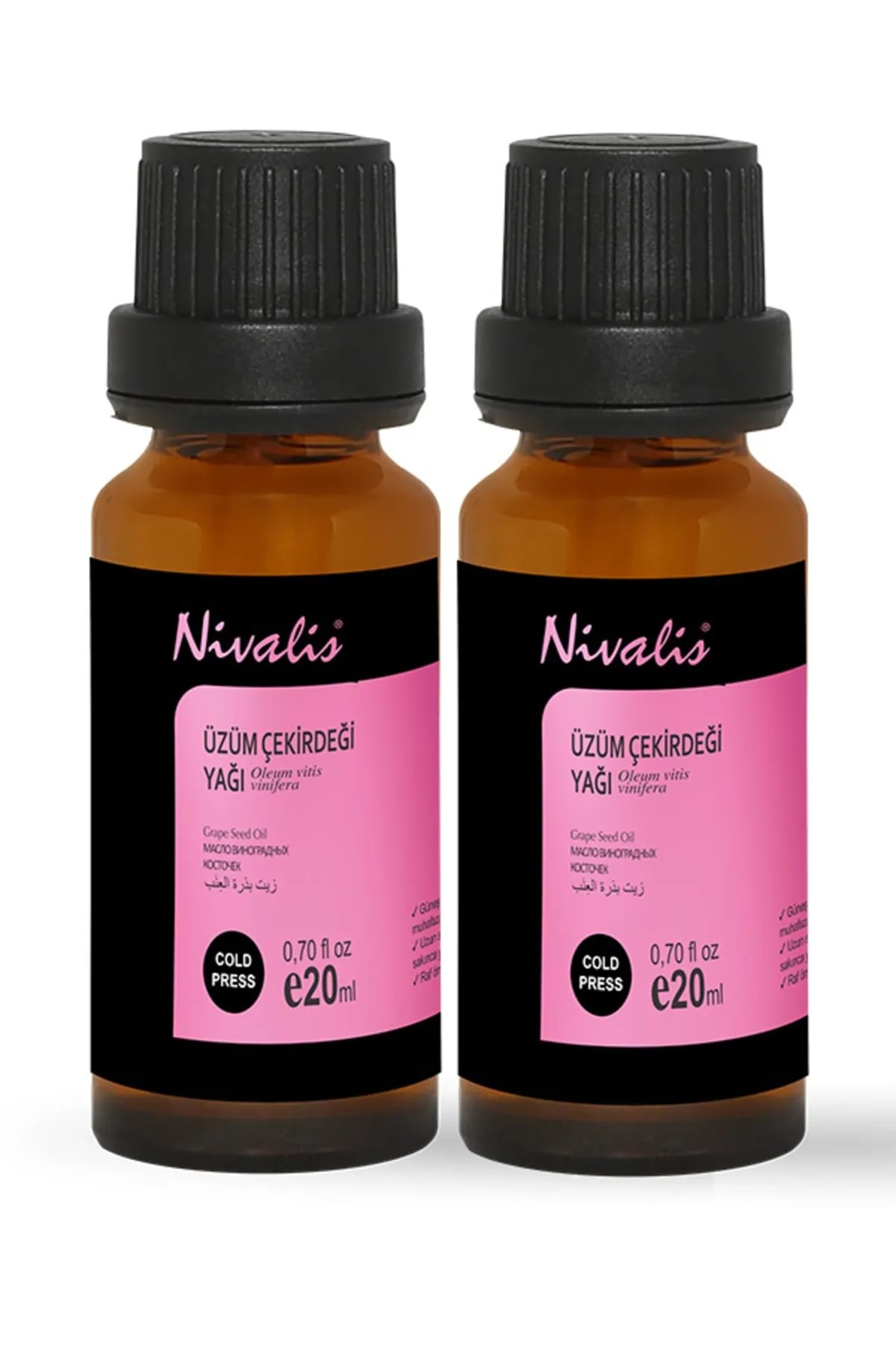 Awe Laboratories 2'li Nivalis Üzüm Çekirdeği Taşıyıcı Yağı, 2 * 20ml