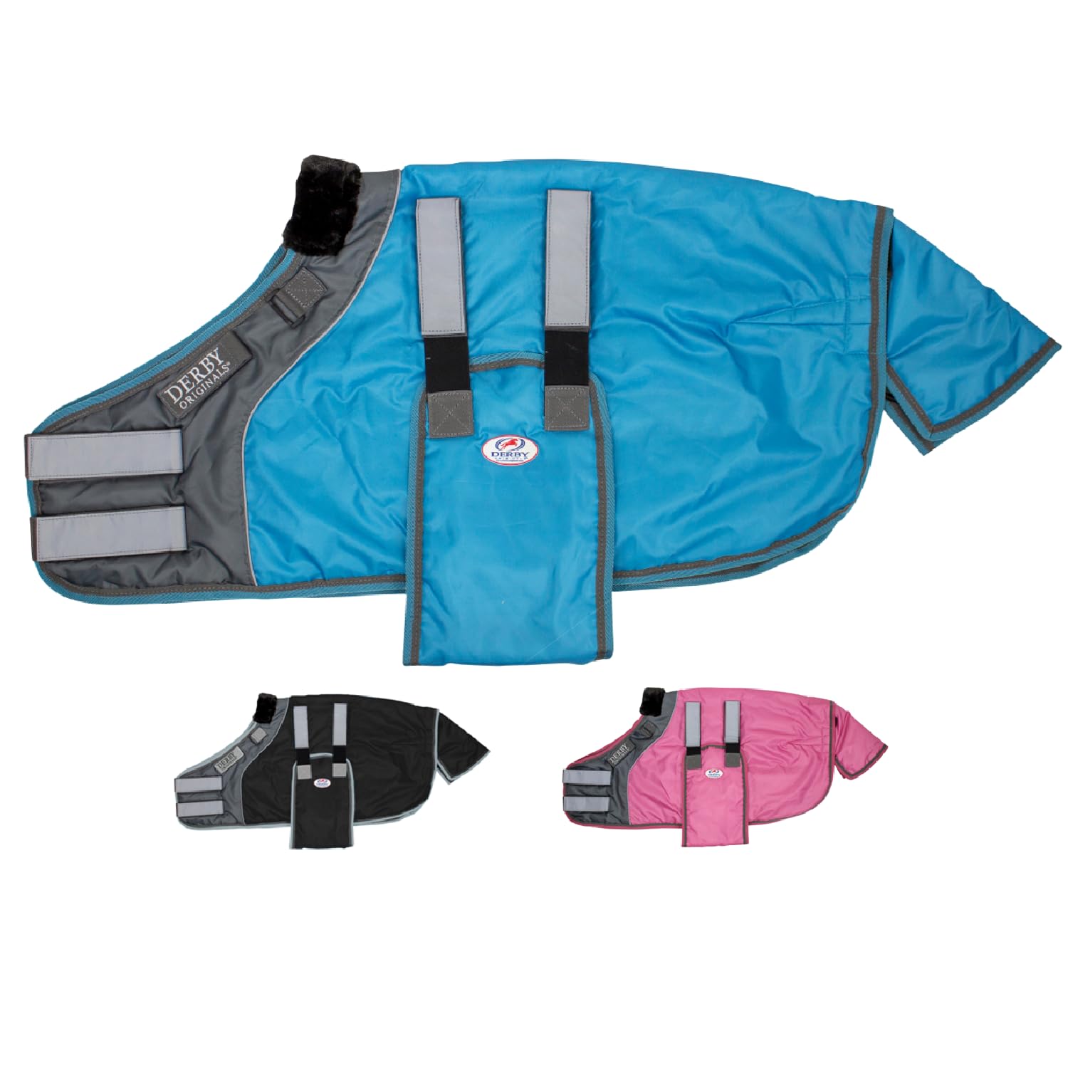 Derby Originals No-Hardware Foal & Mini Horse Winter Stable Blanket – 420D Breathable Shell, 150g Insulation, Triple-Layer Design, Reflective Safety, Adjustable Fit, 1-Year Warranty