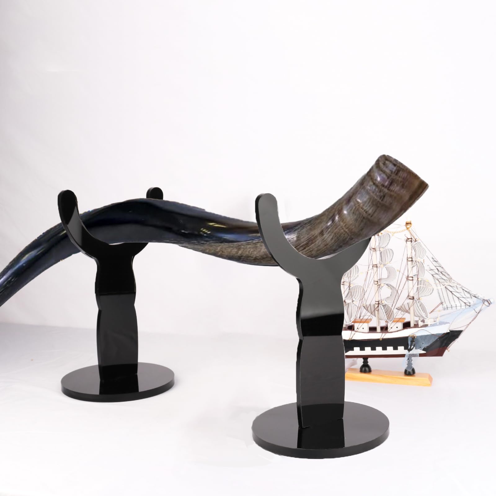 Shofar Ruchomy stojak Shofar Akrylowy stojak Shofar Israel Shofar stojak Yemeni Shofar (czarny 1 opakowanie)