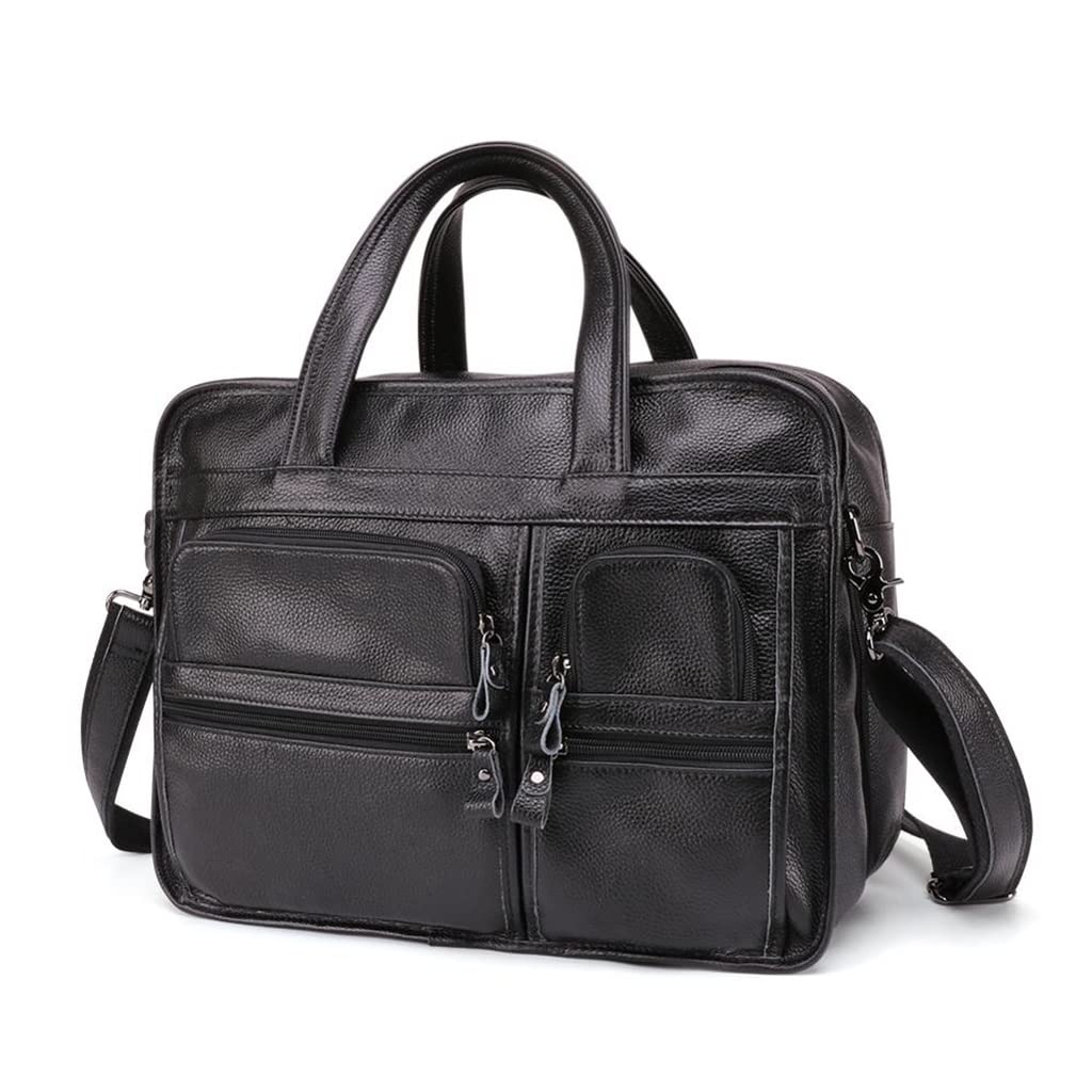DINGZZ Large Men Handbag Fashion Men's Functional Office Travel Messenger Bags Male 14 Inch Laptop Shoulder Bags (Color : D)