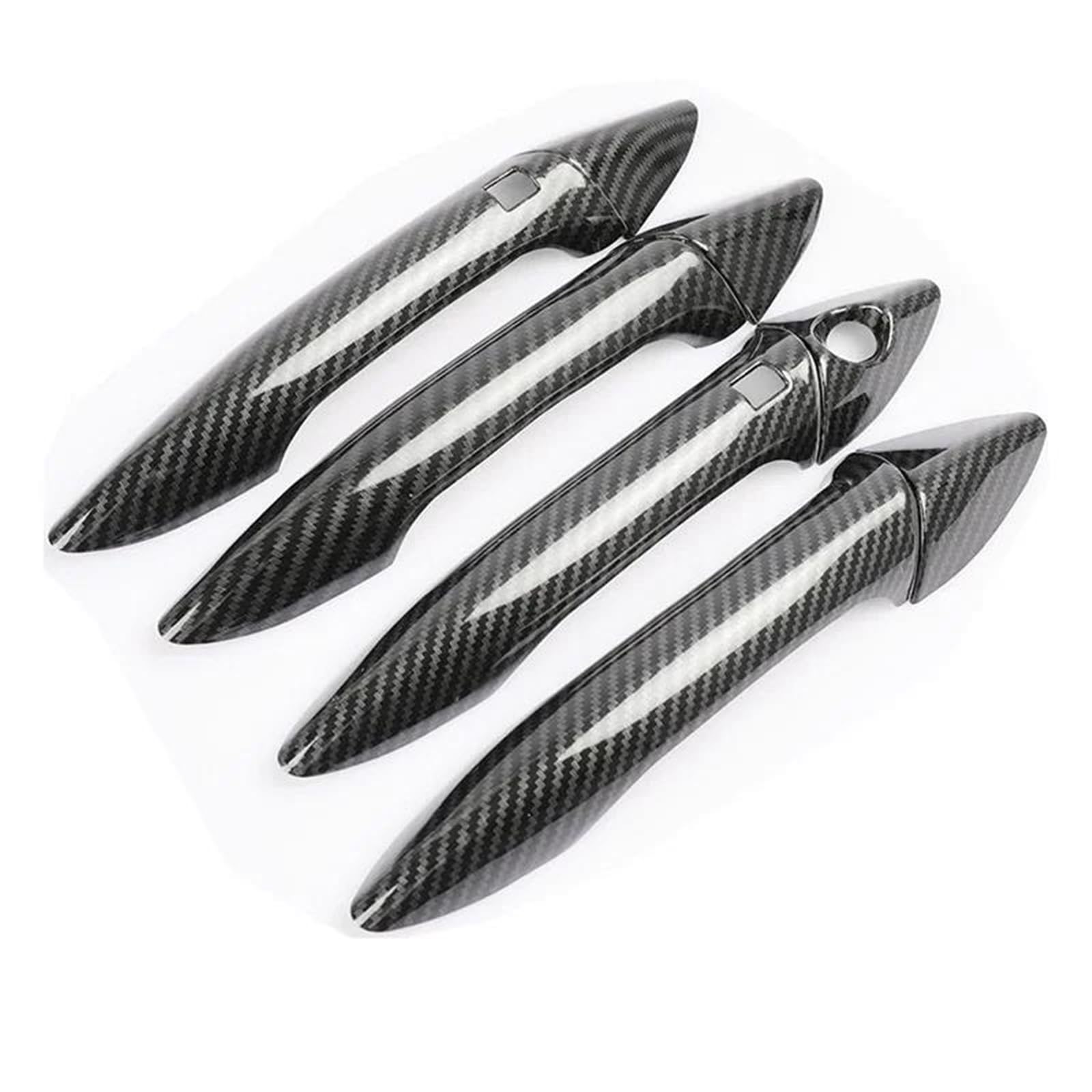 Zapora Type A Lhd For Hyundai I30 2012 2013 2014 2015 2016 Carbon Fiber Car Door Handle Cover Sticker Trim Protect Decor Parts(Type A)