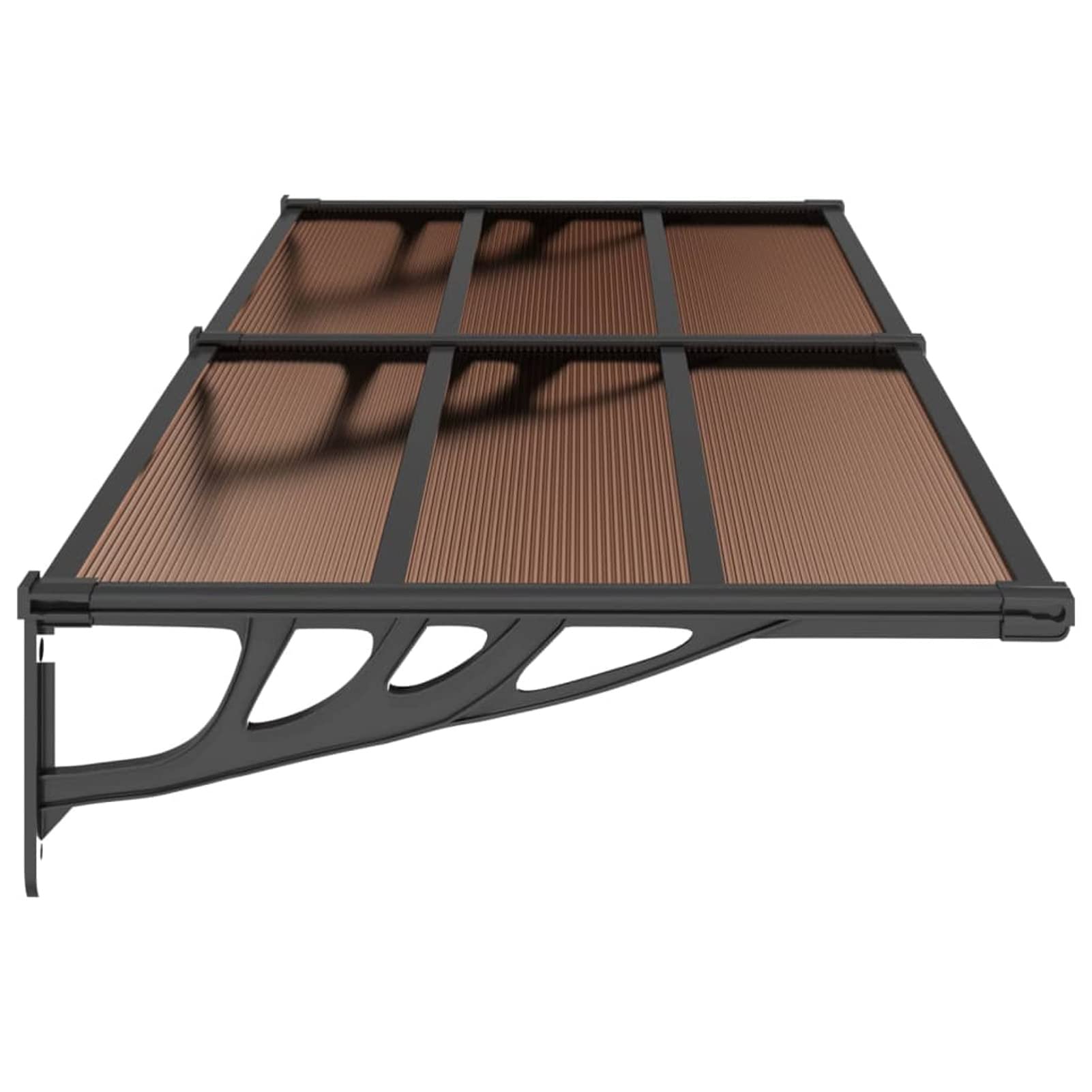 ARKEM Marquesina de Puerta policarbonato Negro 239x90 cm Toldo para Puertas