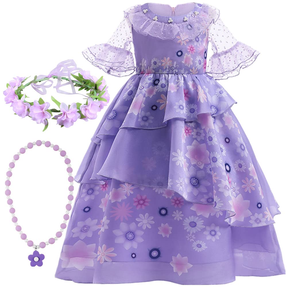 Kids Girls Dress Cosplay Costume Princess Dress Skirt Suit for Childs with Bag
