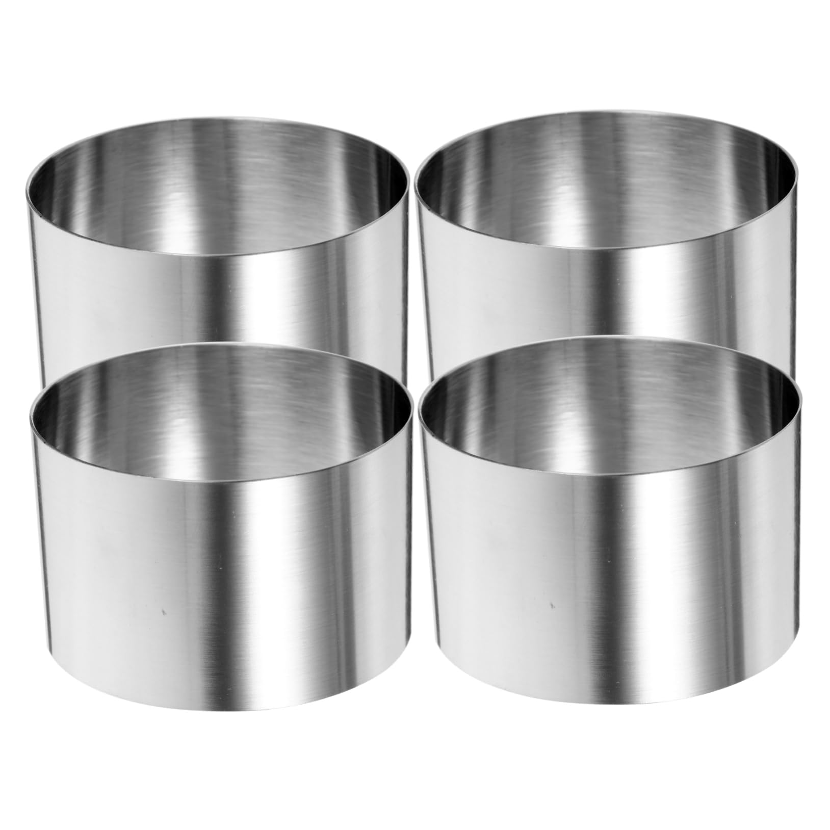 COLLBATH 8x8cm Stainless Steel Mousse Ring Cake Baking Mold Cookie Cutter Biscuit Mould for Baking