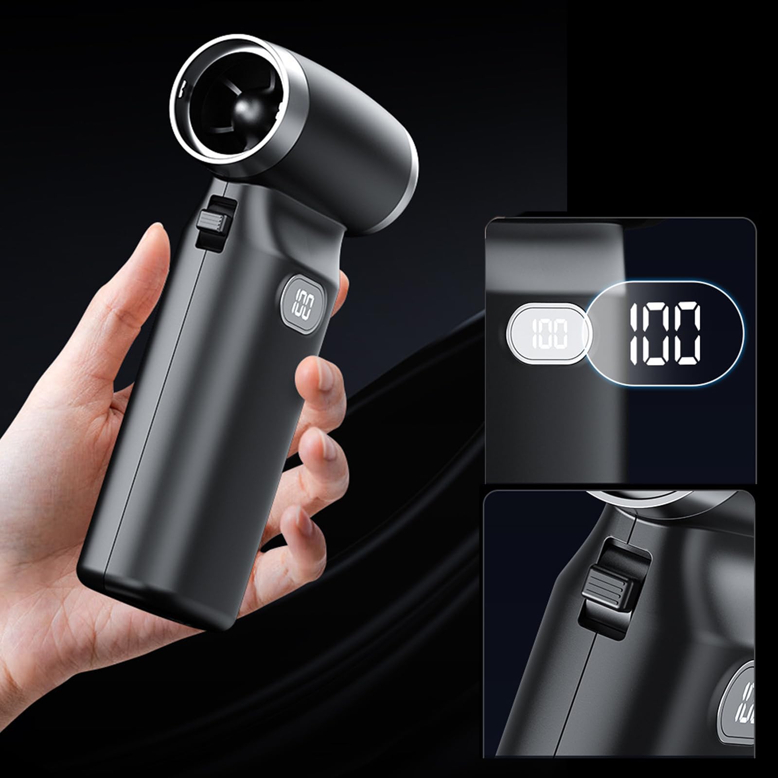 Spolverini Ricaricabili con Schermo LCD per tastiere Veicoli Attrezzature per Esterni Dispositivo Manutenzione Elettronica Soffiatore Elettrico per polveri Spruzzi d '