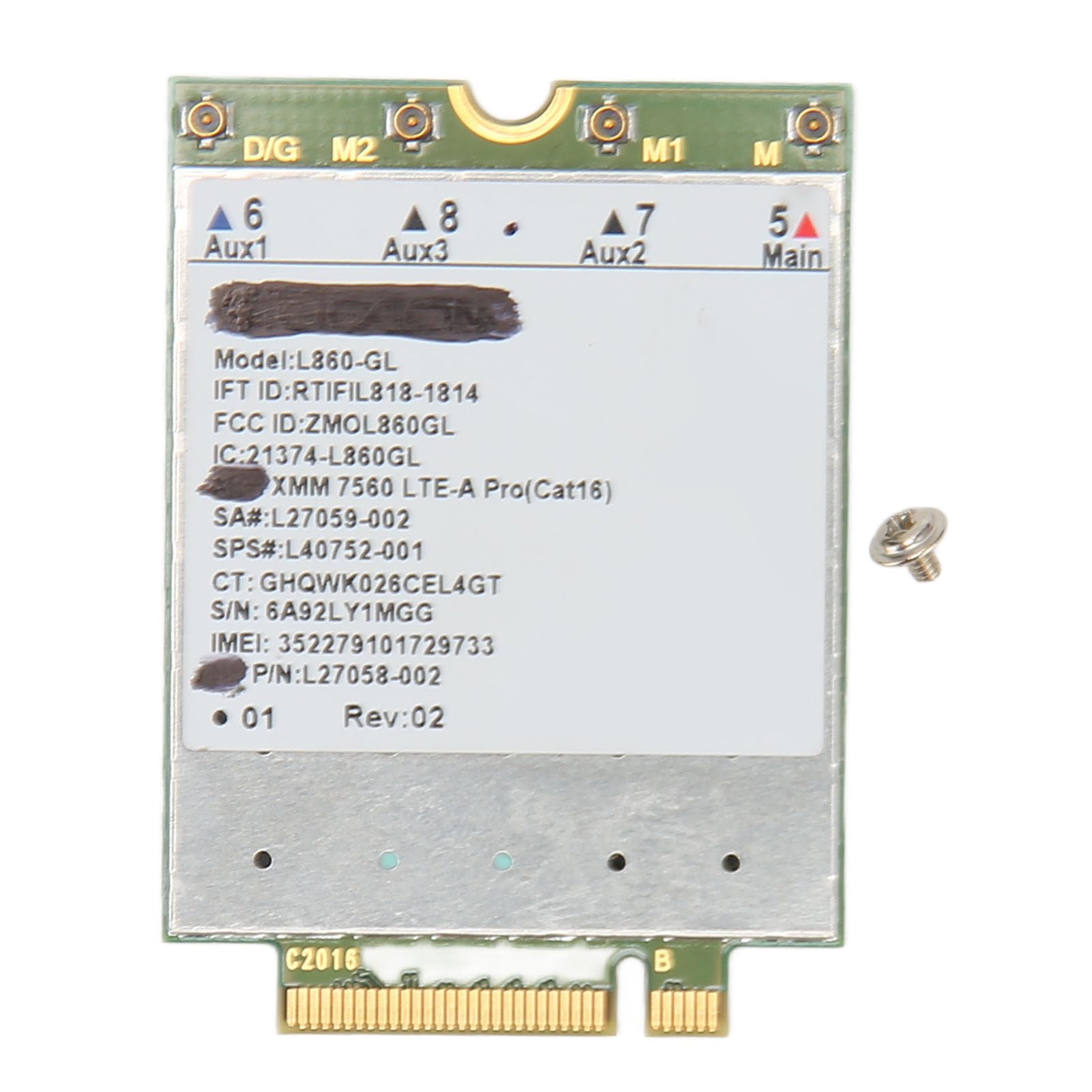 Jectse L860 GL Carte WiFi M.2 LTE FDD TDD Haute Vitesse 1 Gbps DL pour Laptop