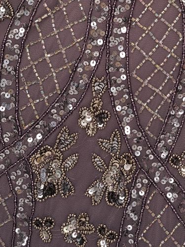Image of Adrianna Papell Women's Beaded Cape Sleeve Long Dress