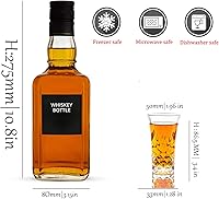 Vista 2 de Vasos de tequila con base pesada, vasos cordiales de vidrio de chupito, 2 oz (24)