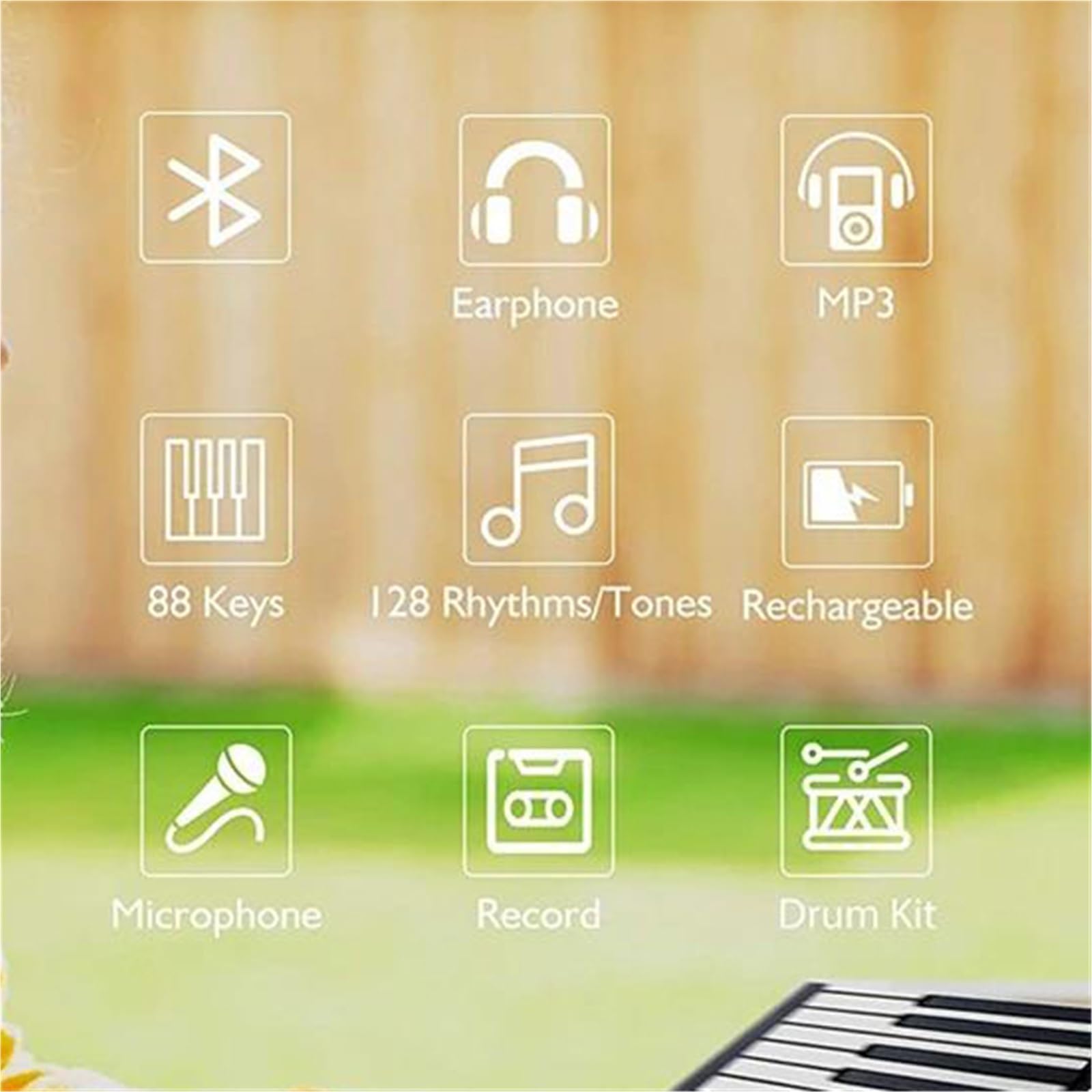 Tastiera Digitale Per Principianti Tastiera Portatile Piano Roll Up 88 Tasti Tastiera Elettronica Flessibile In Silicone Con Batteria Ricaricabile