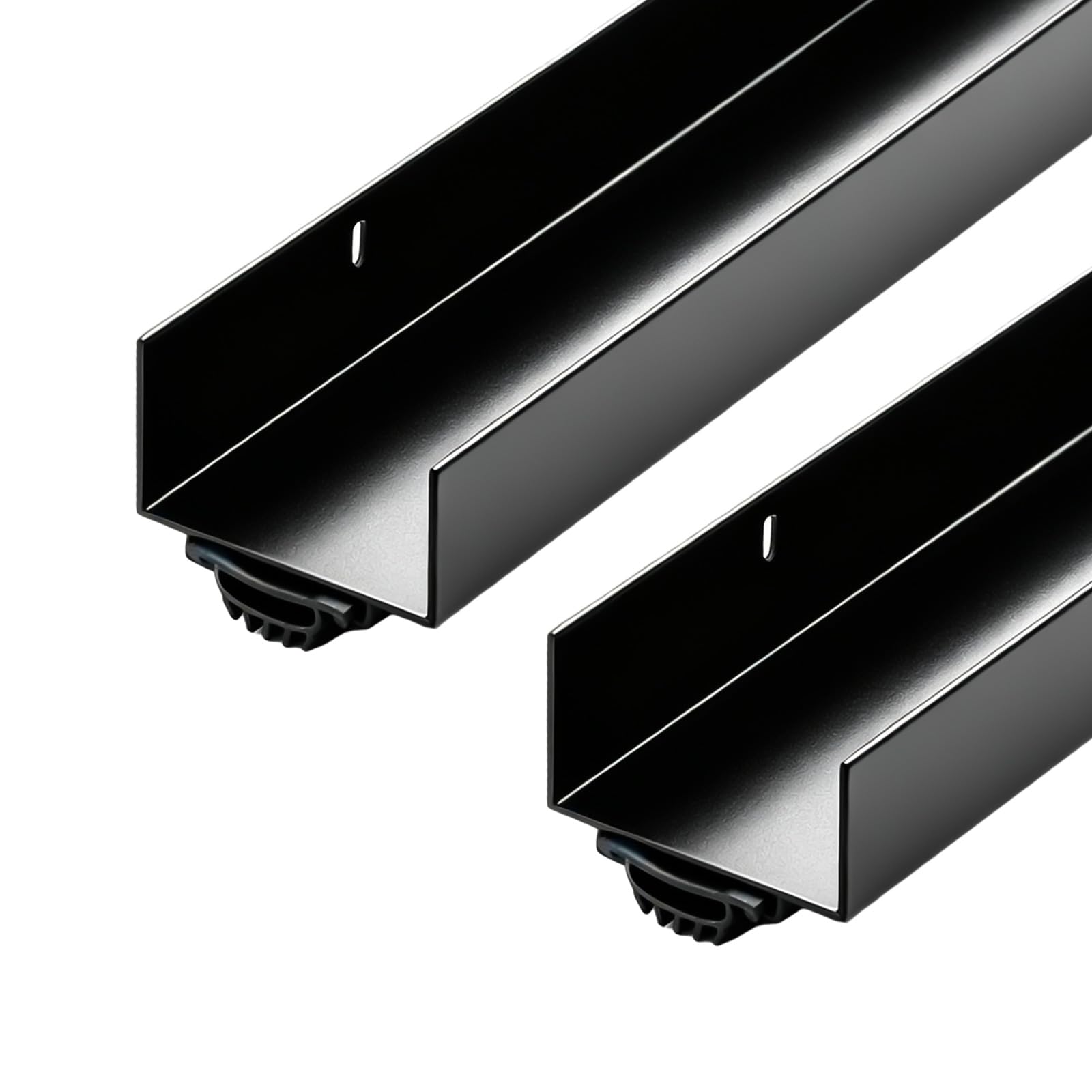 Blulu 2 Pack 36" Aluminum Door Bottom Shoe, U-Shaped Sweep with Vinyl Seal
