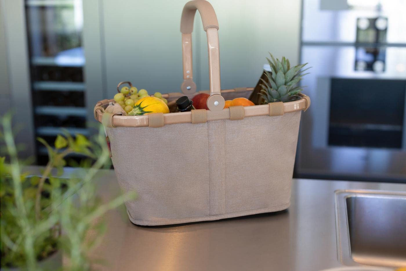 reisenthel carrybag - Cestino per Spesa, Design Resistente, Elegante e Spazioso, per Shopping e Picnic, Tessuto Idrorepellente, 22 L - twist café