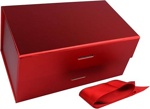 Miniatura 8 de PACK2PACK Caja de regalo plegable de lujo con cinta fija, caja plegable con cierre magnético, bodas, despedidas de soltera, regalos corporativos,