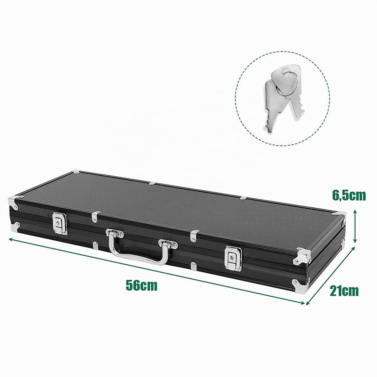 GOPLUS Maletín de póker de Aluminio Profesional con 500 fichas y 2 Juegos de Tarjetas, 3 Dealers, 1 Alfombra, Juego de Poker de Estilo Casino, Juego de póker para casa y Casino (Negro)