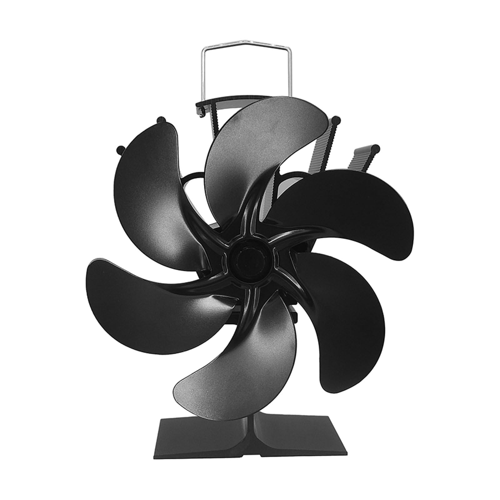 Ventilador de estufa de 6 aspas HighAir Volúmenes, quemadores de leña alimentados por calor, chimeneas, campana de calefacción interior y exterior, inserto de ventilación de acero inoxidable, no