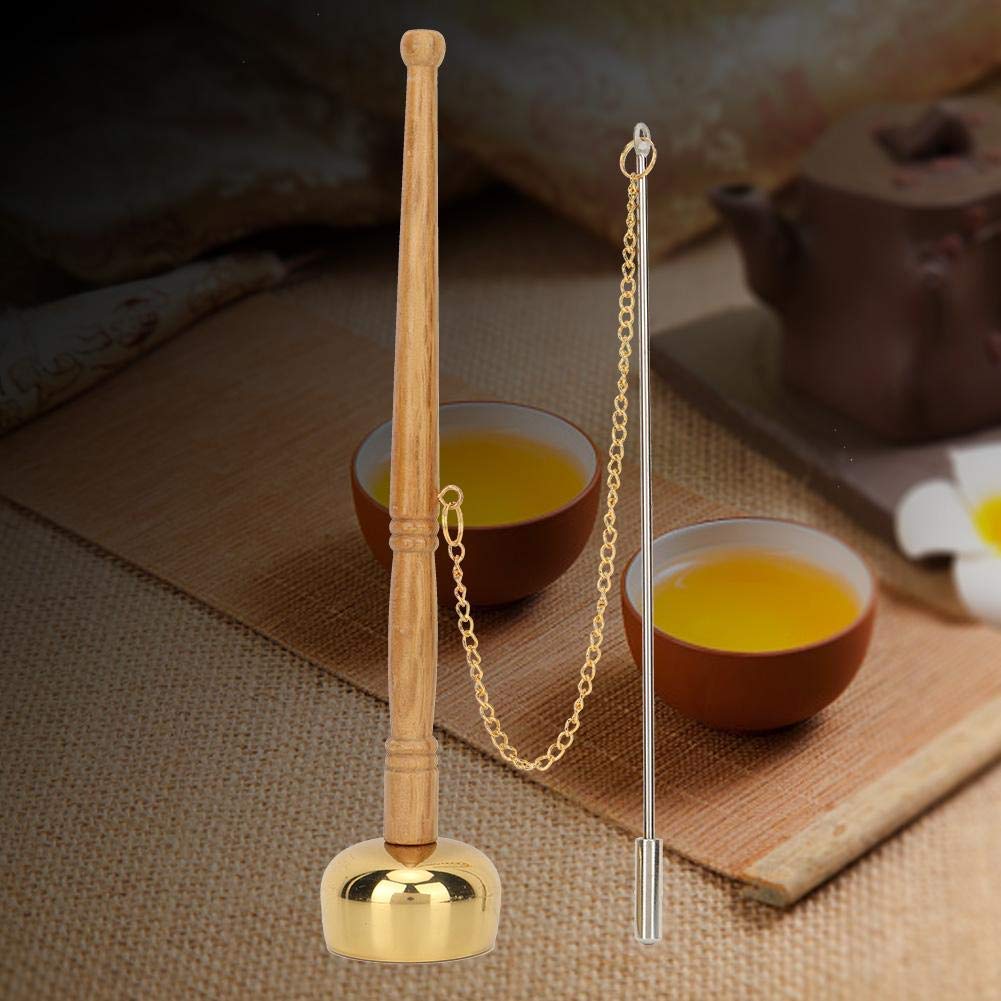Handglocke Meditation Buddhismus Gebetsglocken Holzgriff Messing Gesang Schrift Ritualinstrument Implementieren Sie buddhistische Lieferungen