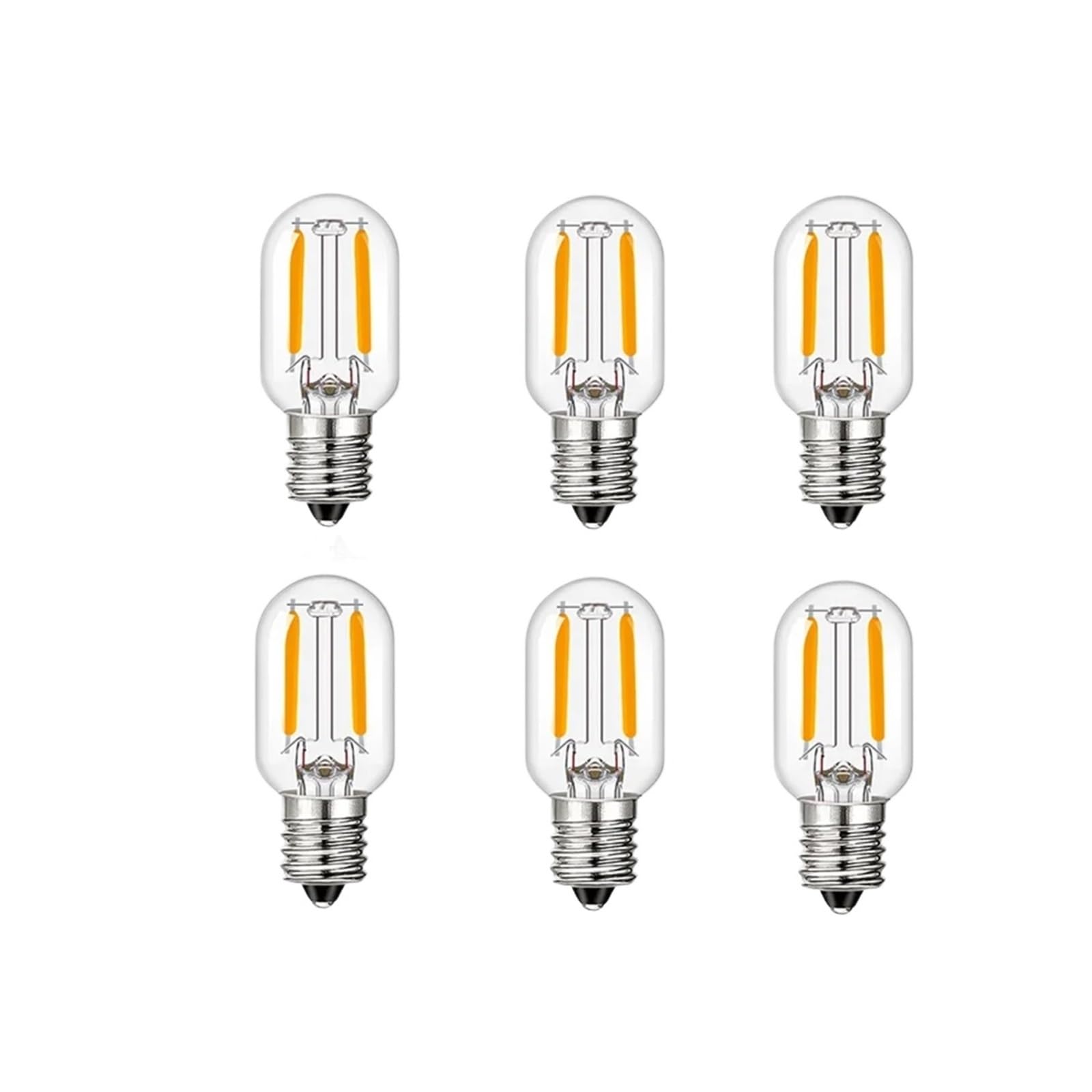 Wenwendianzi 2700K Vintage Low Voltage Led Bulb T20 Tubular Filament Bulb Dc 12V 24V Ac 220V E12 E14 Mini Tubu Bulb(Dc 24V_e14_1w)