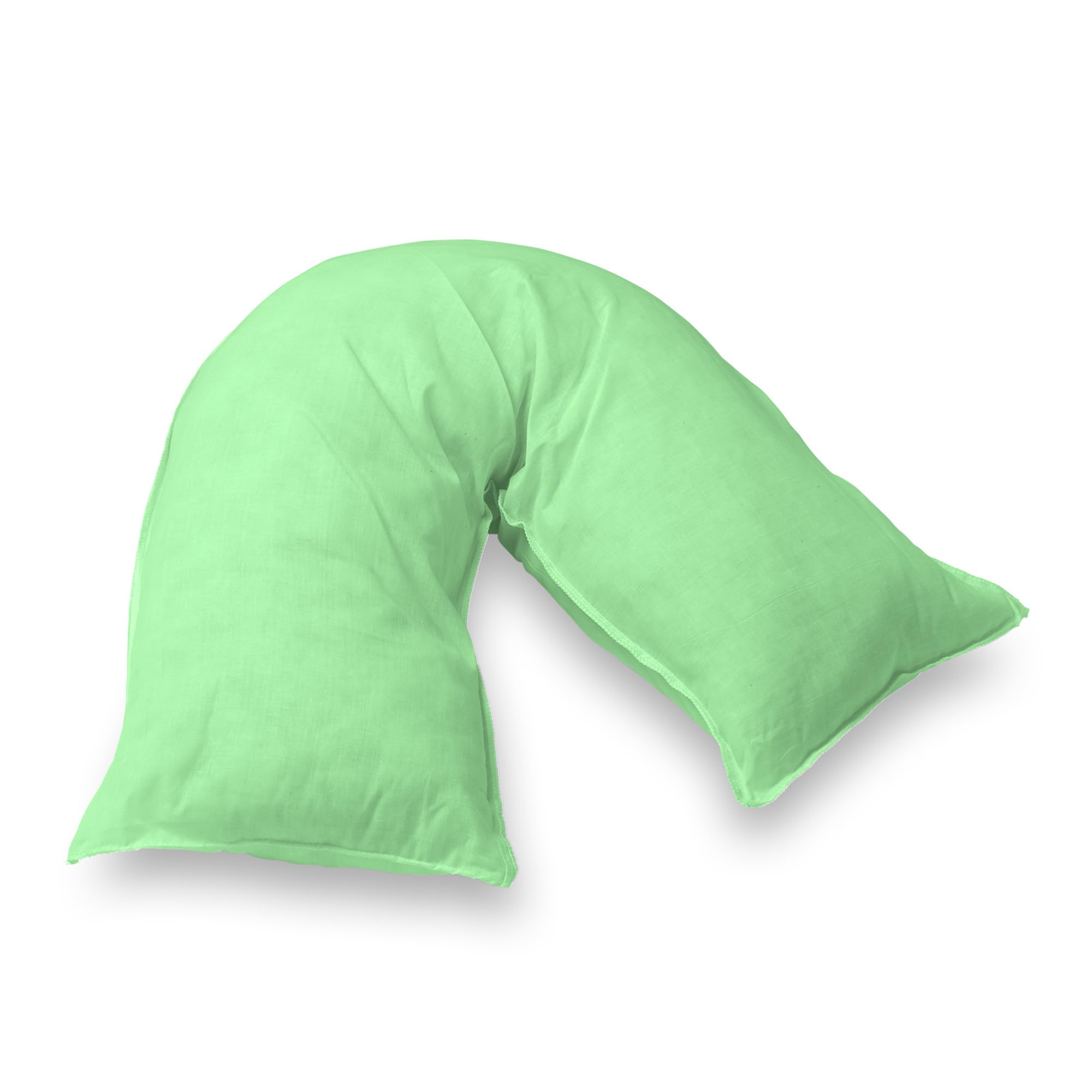 Home Sweet Home UK V Shaped Pillowcase Plain Soft Brushed Microfibre Easy Care, Neck & Back Support Orthopedic Pregnancy Pillow Cover - V Pillow Case Cover only