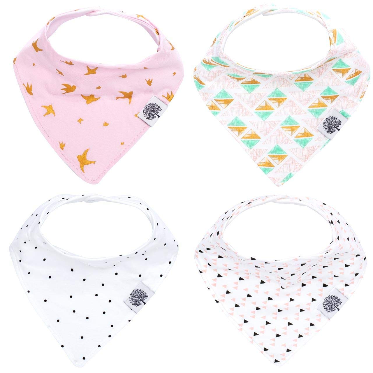 Parker Baby Bandana Drool Bibs 4 Pack Baby Bibs for Boys, Girls, Unisex