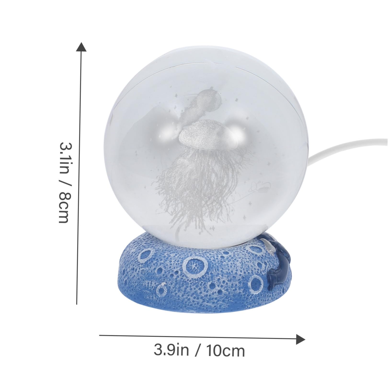 Lampada Sfera di Cristallo 3d Illuminazione a LED Usb, Luce Notturna Portatile a Cambiamento Graduale di Colore per Camera da Letto Elegante e Leggera