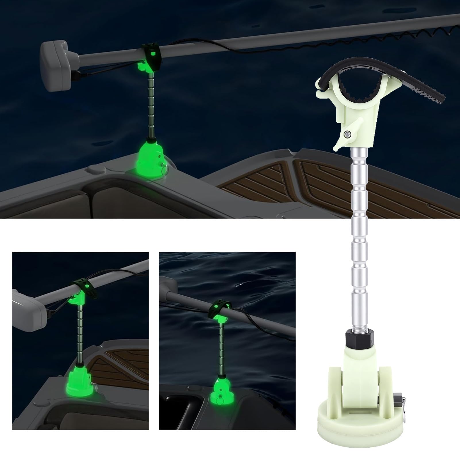 Lampka Nocna Wspornik Stabilizatora Silnika do Trolingu Regulowany Stabilny Zamiennik Power Drive V2 i PD V2 RT PD, w Tym Aluminiowy Pręt i śruby, śruby i Wkręty ze Stali