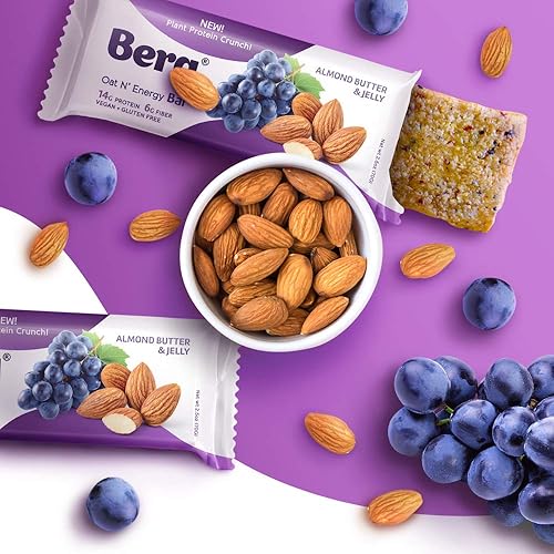Miniatura 7 de Berg Oat N' Energy Bar - Barra de proteínas a base de plantas, sin OMG, sin gluten, sin nueces y vegana, baja en azúcar, barra de refrigerio