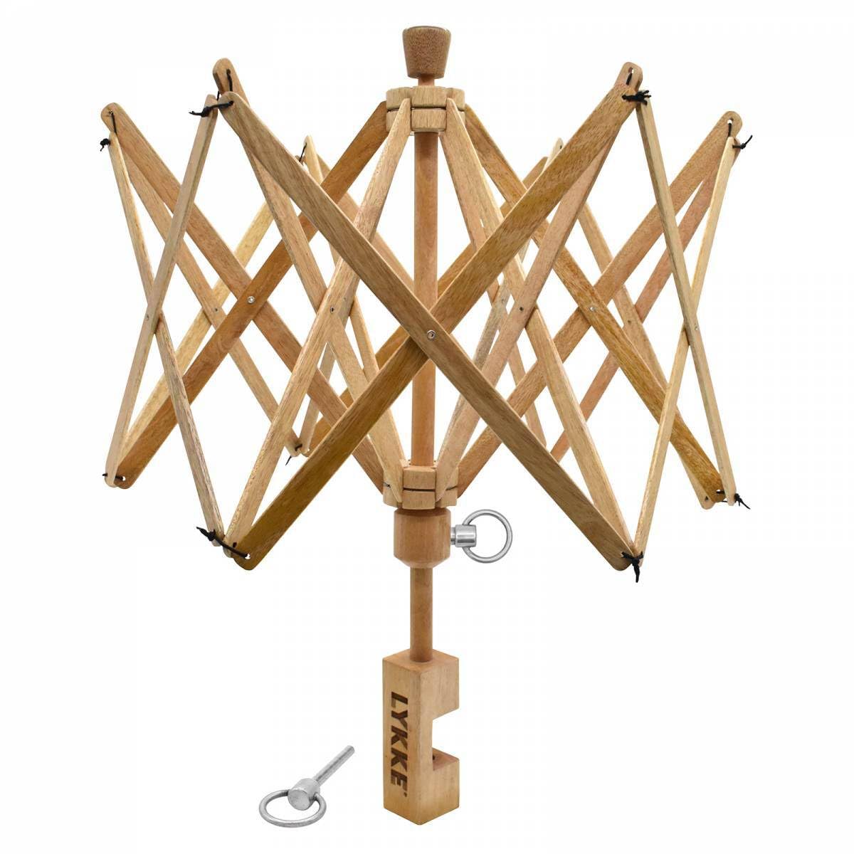 LYKKE Umbrella Skein Winder Yarn Swift Mango Wood Swift