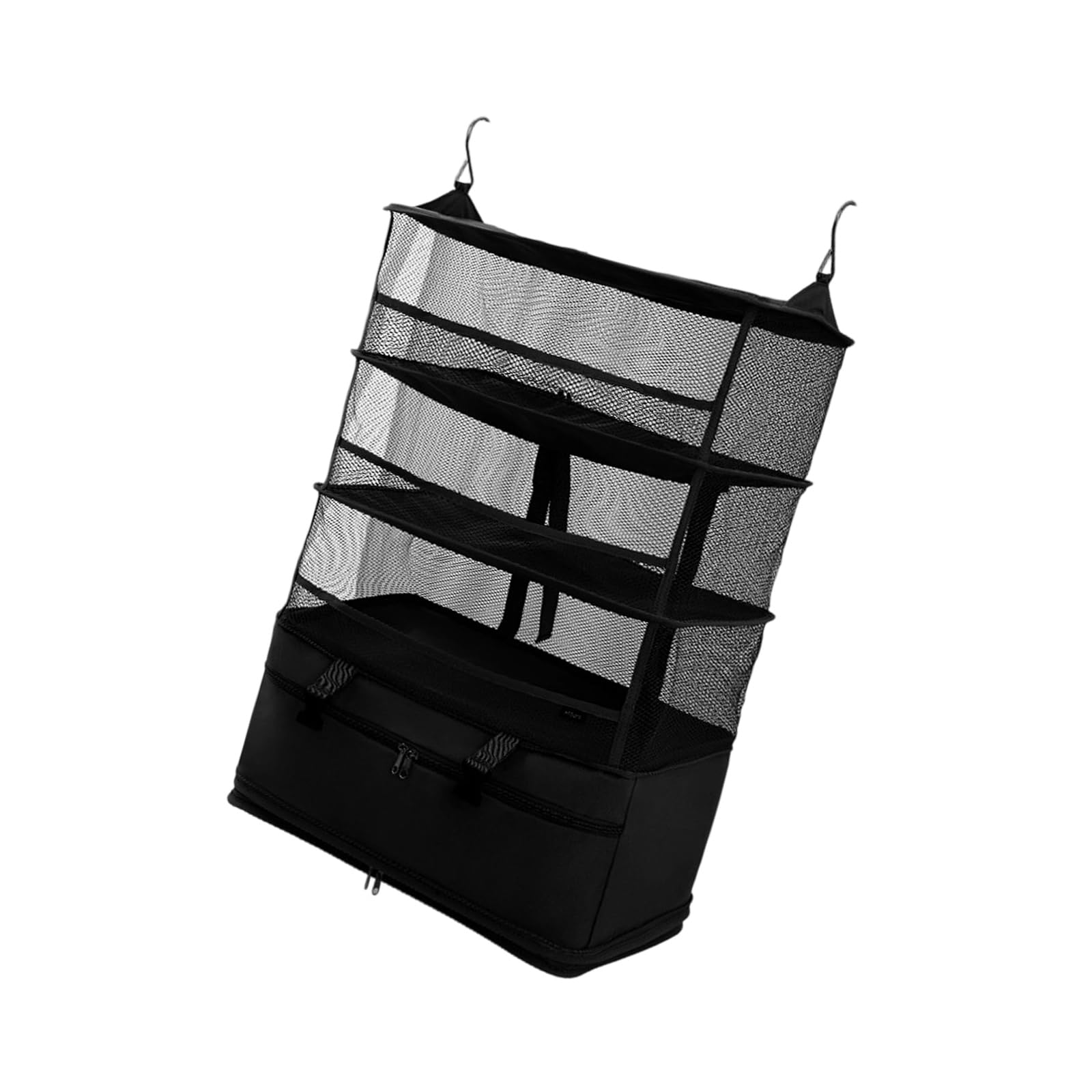 Elnwnnkc Sturdy Polyester Wall Mounted Foldable Storage Bag with Multiple Layers for Travel Home Portable Clothes Organizers
