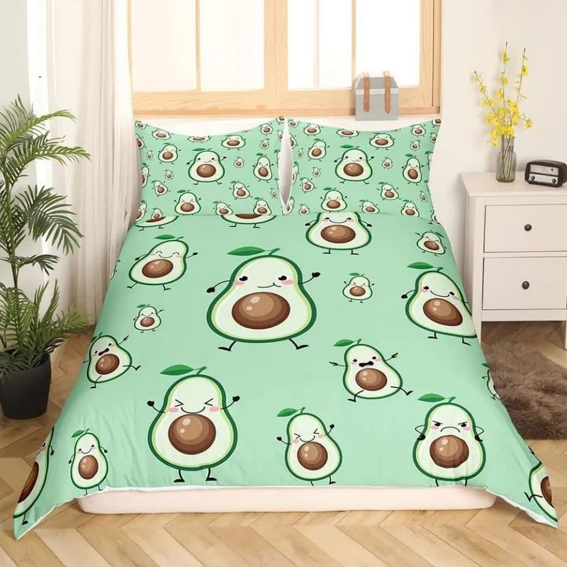 Funda nórdica antiarrugas de microfibra verde aguacate 220x240 para cama de 150 cm