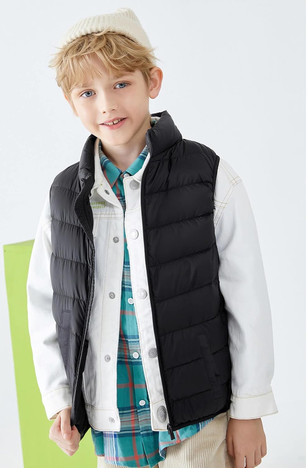 Haloumoning Girls Puffer Vest Kids Zip Up Padded Gilet Winter Quilted Jackets Fashion Outwear 5-14 Years - Image 2